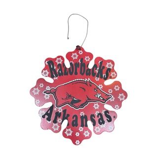 Arkansas Razorbacks snowflake ornament